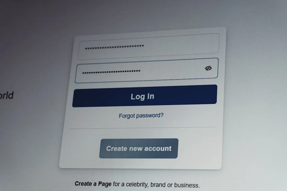 A web login form on a screen showing input fields and a Log In button, representing web form accessibility.