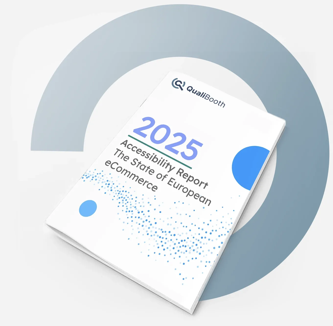Cover of the 2025 Accessibility Report titled The State of European eCommerce by QualiBooth.